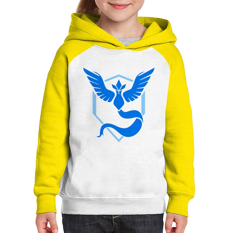 Moletom Infantil Team Mystic - Branco/Amarelo