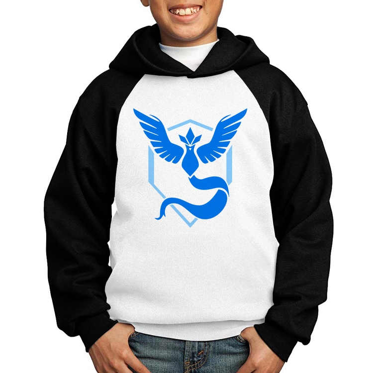 Moletom Infantil Team Mystic - Branco/Preto