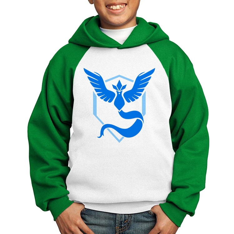 Moletom Infantil Team Mystic - Branco/Verde