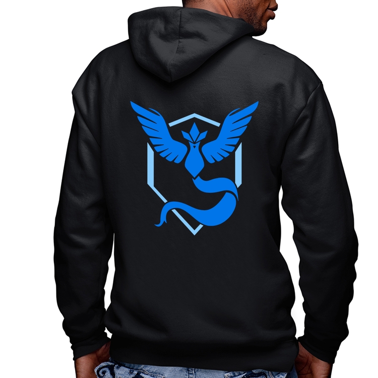 Blusa Moletom Team Mystic Masculina com Capuz e Zíper