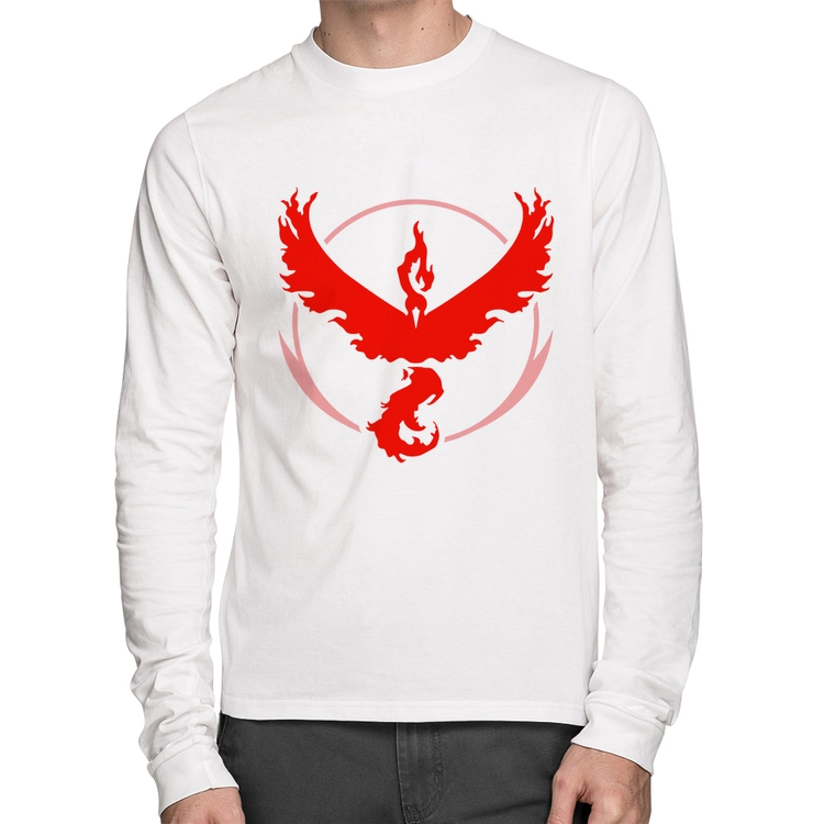 Camiseta Algodão Team Valor Manga Longa - Branca