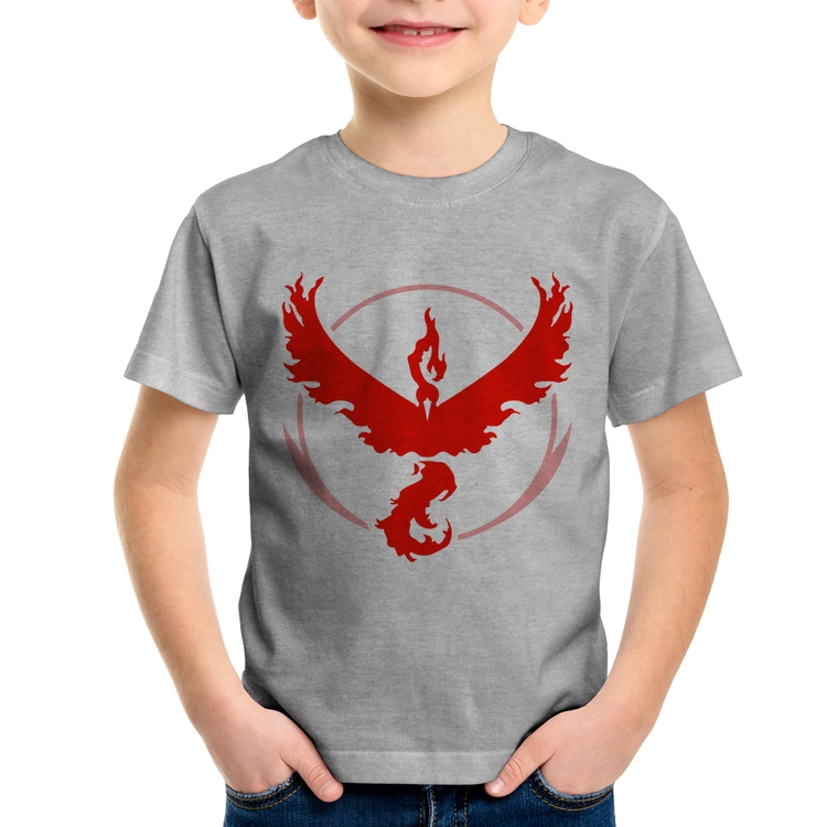 Camiseta Infantil Team Valor - Cinza