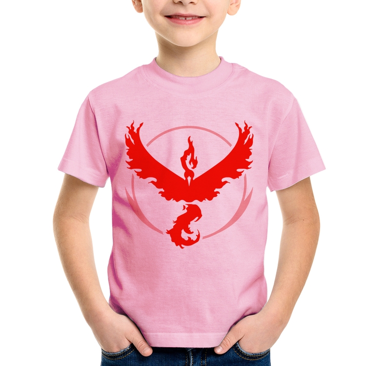 Camiseta Infantil Team Valor - Rosa Bebê
