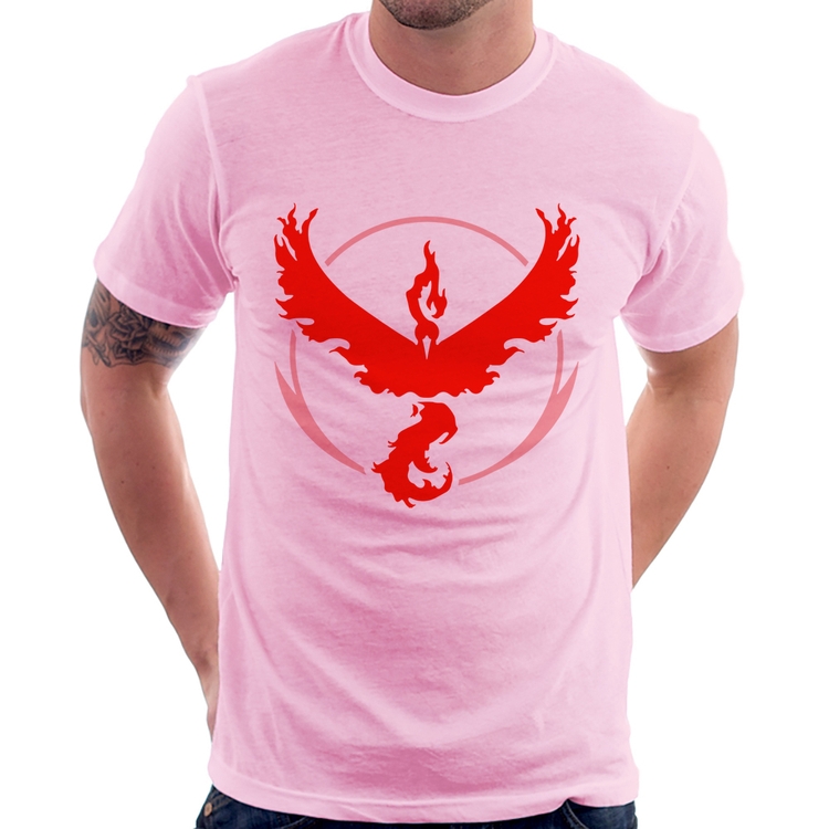 Camiseta Team Valor - Rosa Bebê