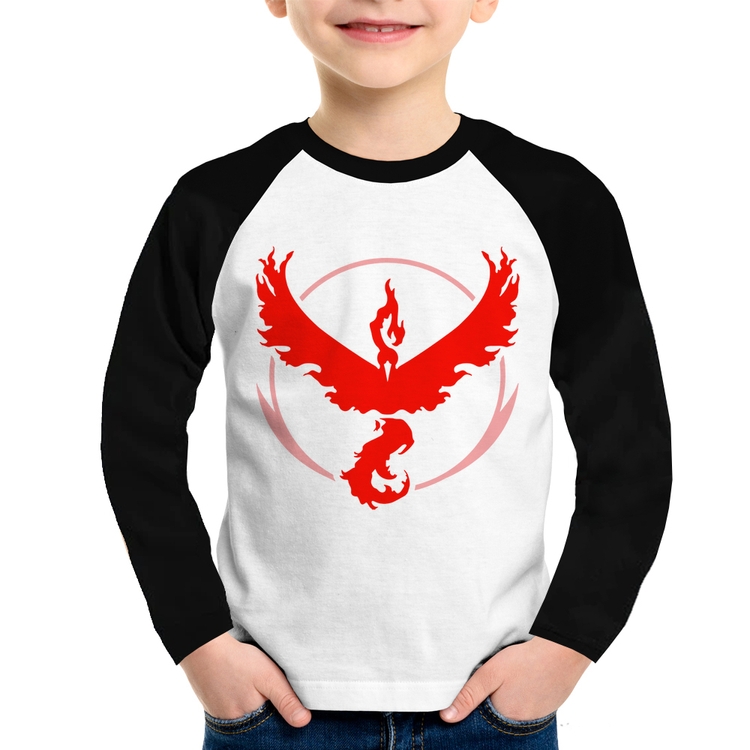 Camiseta Raglan Infantil Team Valor Manga Longa