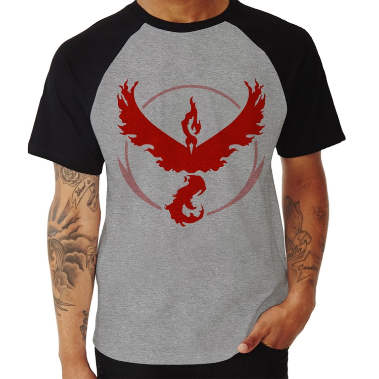 Camiseta Raglan Team Valor - Cinza/Preto
