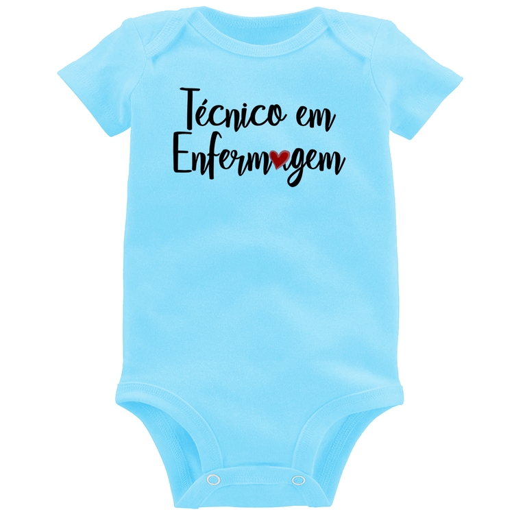 Body Bebê Técnico em Enfermagem - Azul Bebê