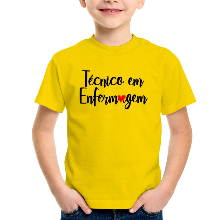 Camiseta Infantil Técnico em Enfermagem - Amarela
