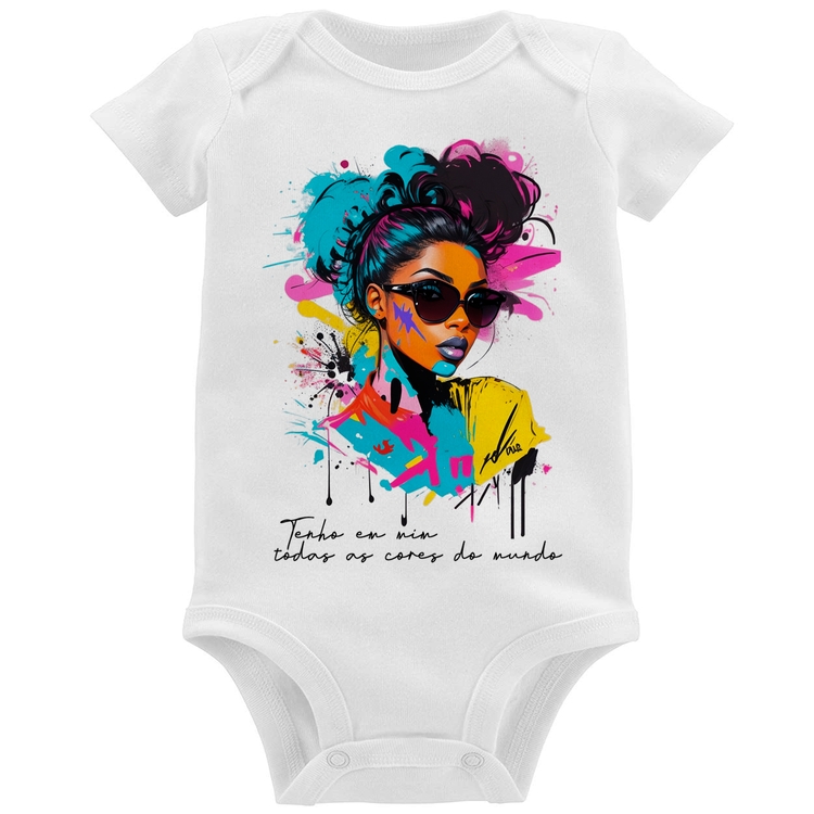 Body Bebê Tenho em mim todas as cores do mundo