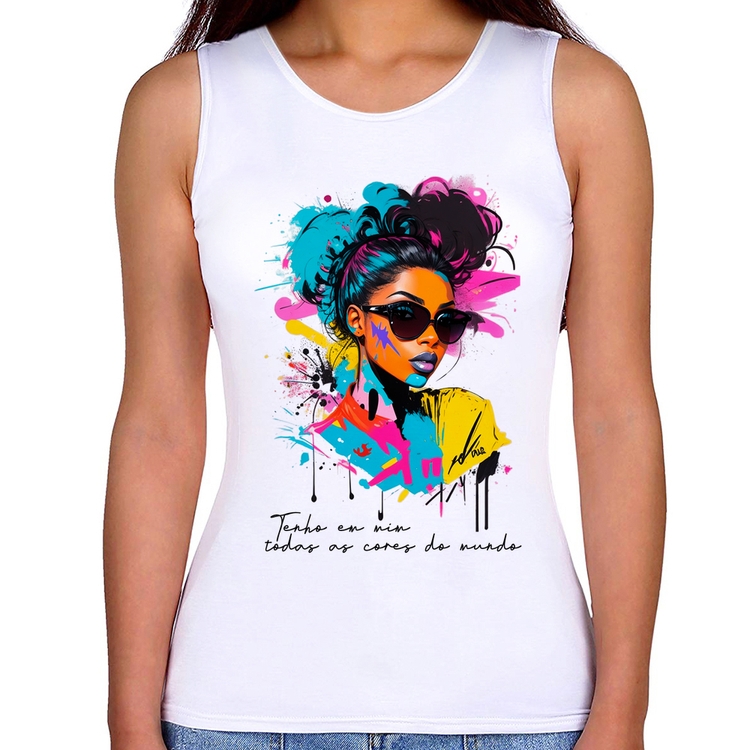 Regata Feminina Tenho em mim todas as cores do mundo