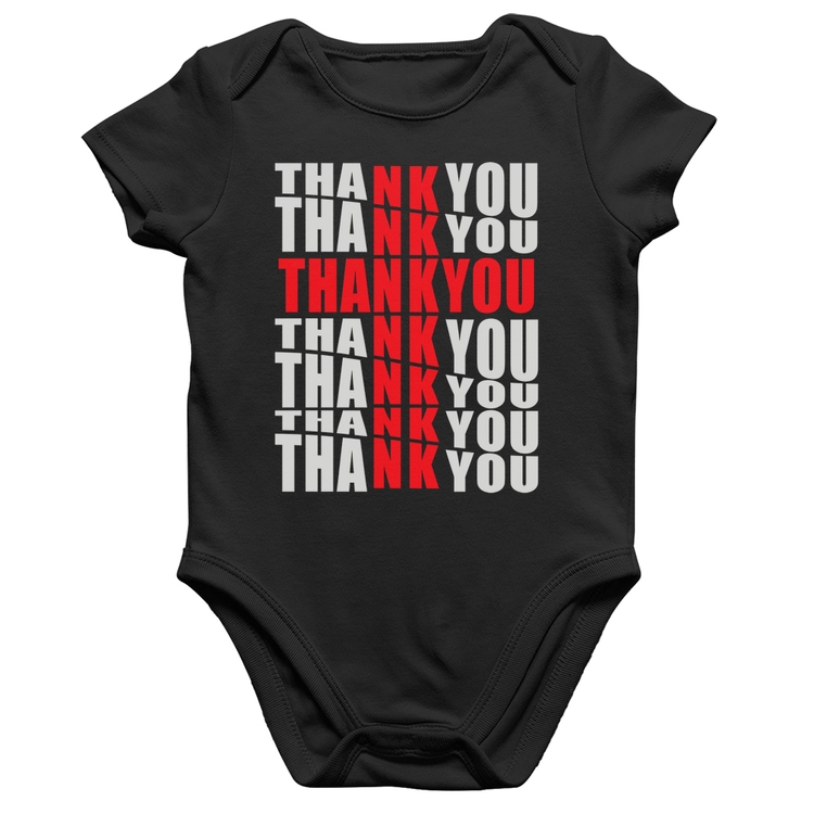 Body Bebê Algodão Thank You Cruz