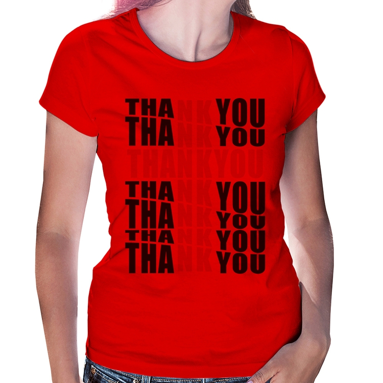 Baby Look Thank You Cruz - Vermelha