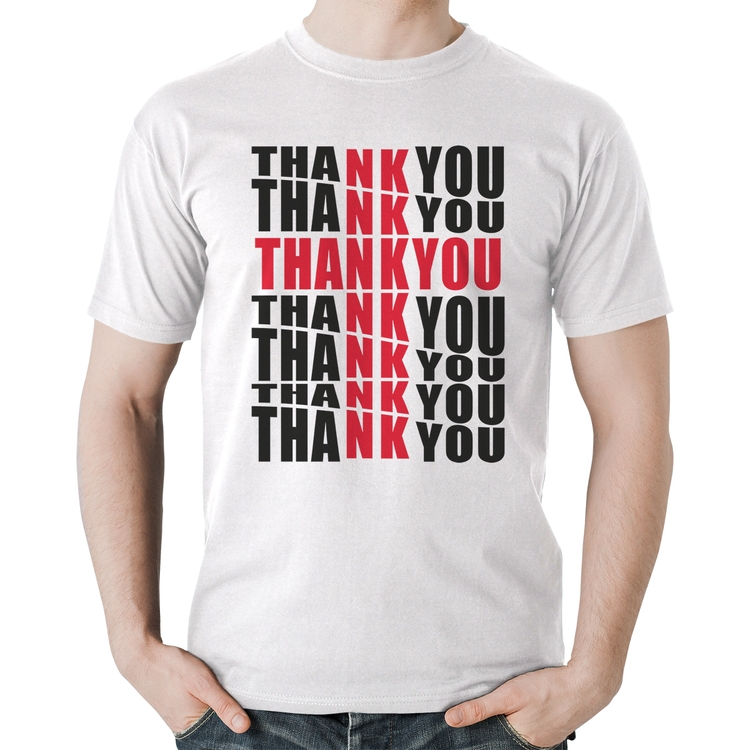 Camiseta Algodão Thank You Cruz - Branca
