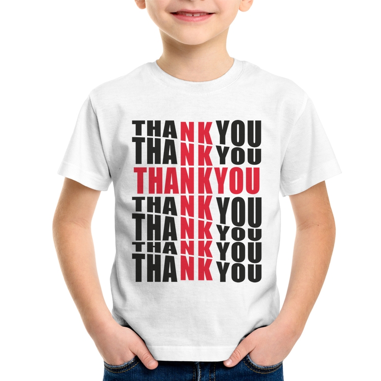 Camiseta Infantil Thank You Cruz