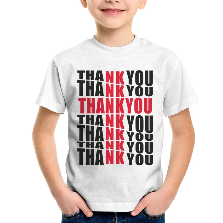 Camiseta Infantil Thank You Cruz