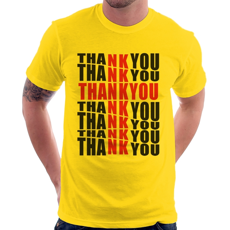 Camiseta Thank You Cruz - Amarela