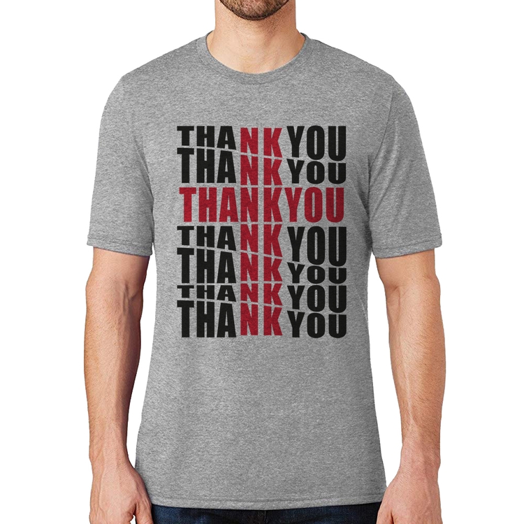 Camiseta Thank You Cruz - Cinza