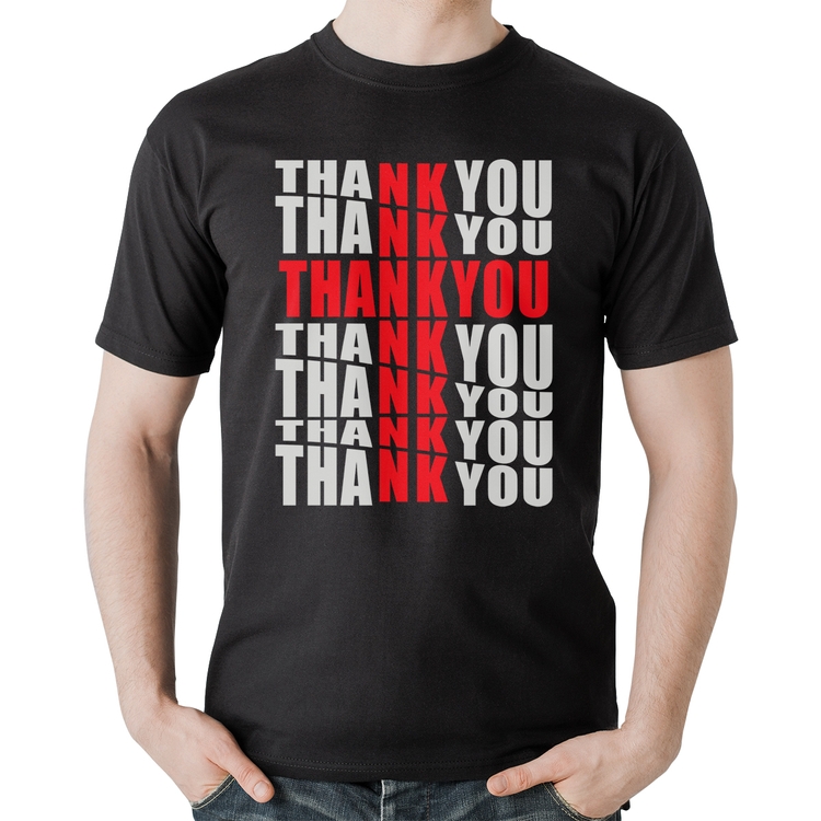 Camiseta Algodão Thank You Cruz
