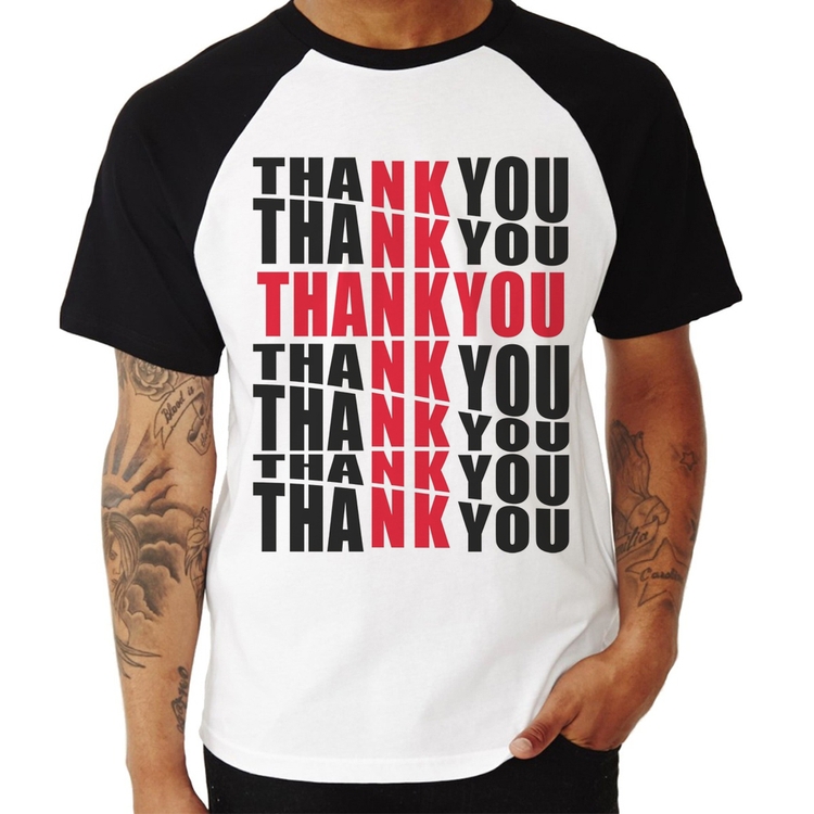 Camiseta Raglan Thank You Cruz