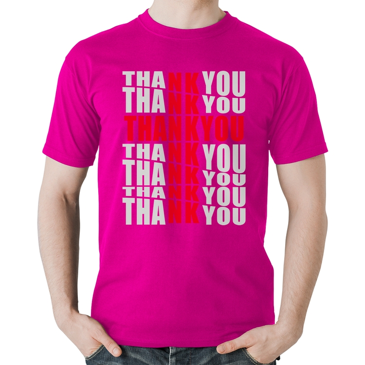 Camiseta Algodão Thank You Cruz - Rosa