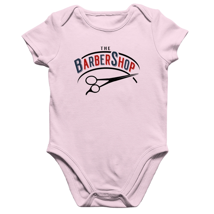 Body Bebê Algodão The Barber Shop - Rosa Bebê