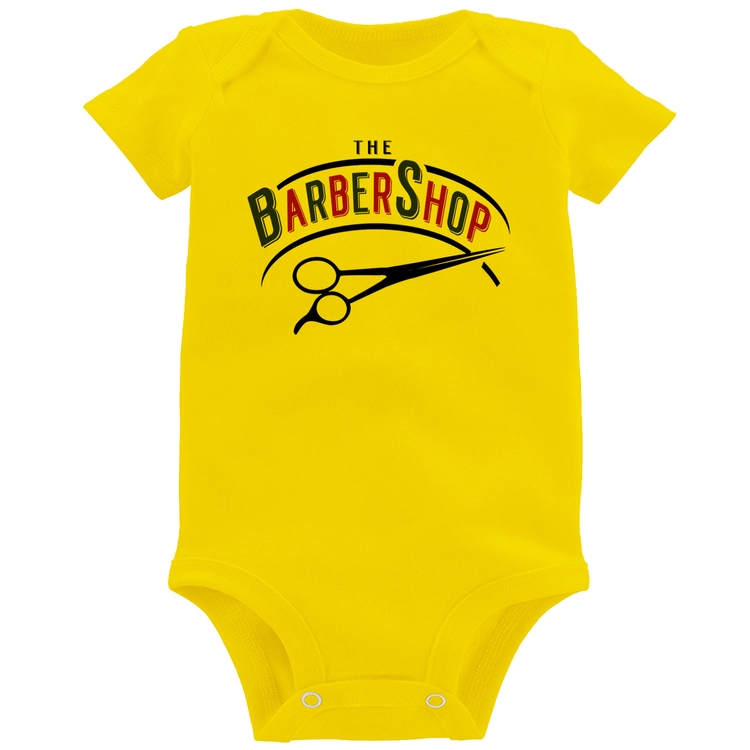 Body Bebê The Barber Shop - Amarelo