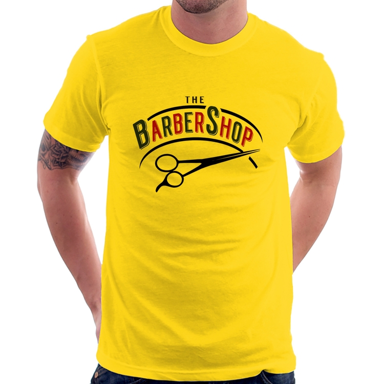 Camiseta The Barber Shop - Amarela