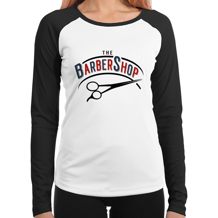 Baby Look Raglan The Barber Shop Manga Longa