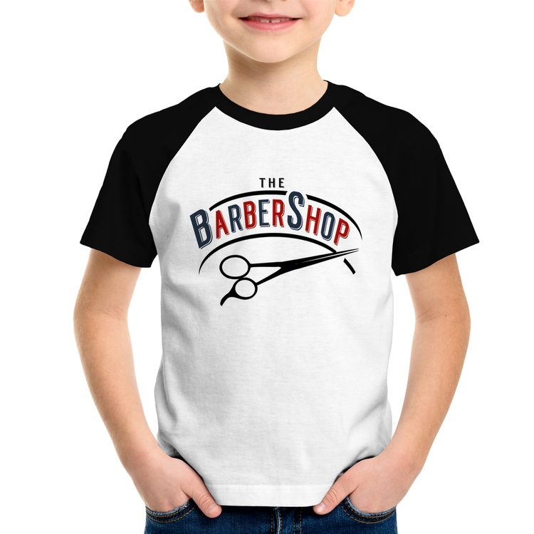 Camiseta Raglan Infantil The Barber Shop