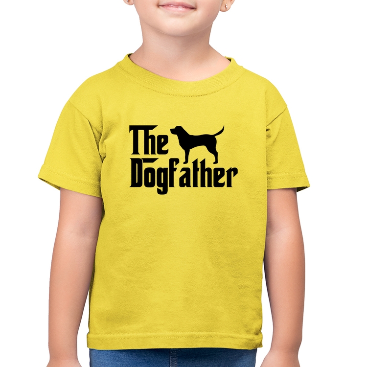 Camiseta Algodão Infantil The Dogfather - Amarelo Canário