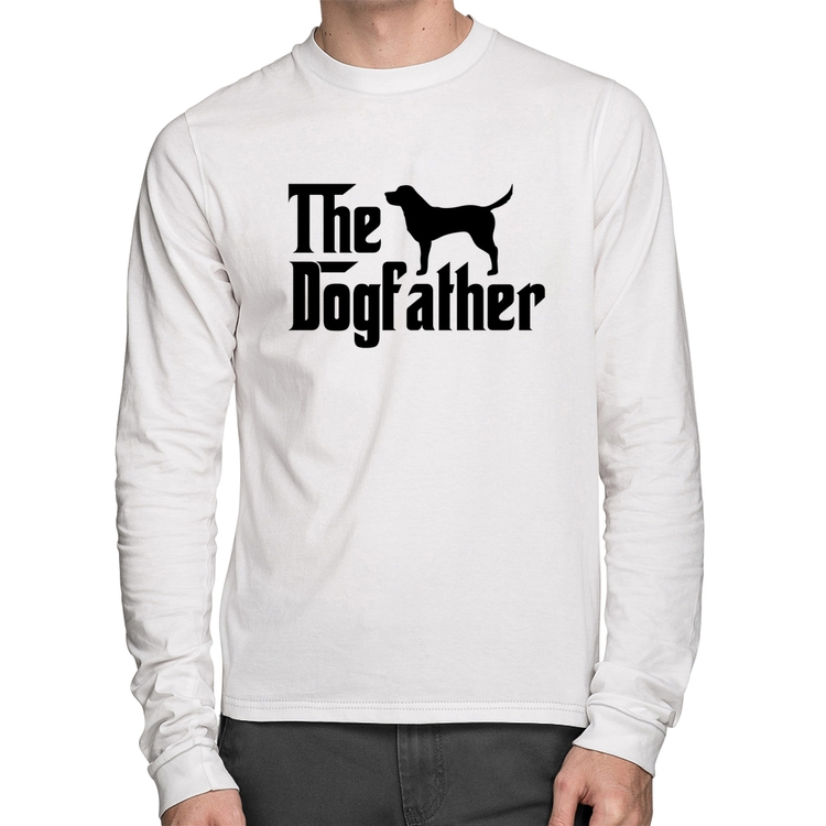 Camiseta Algodão The Dogfather Manga Longa - Branca