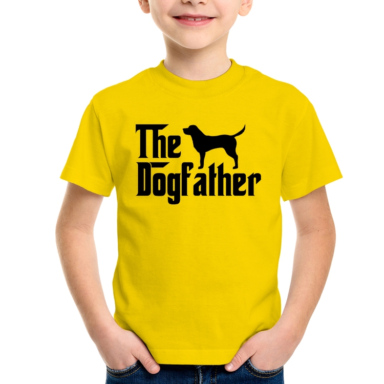 Camiseta Infantil The Dogfather - Amarela