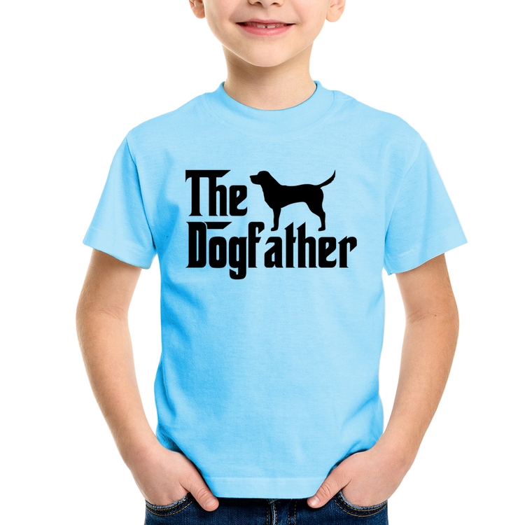 Camiseta Infantil The Dogfather - Azul Bebê