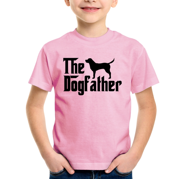 Camiseta Infantil The Dogfather - Rosa Bebê