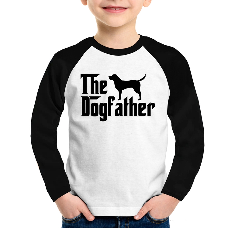 Camiseta Raglan Infantil The Dogfather Manga Longa