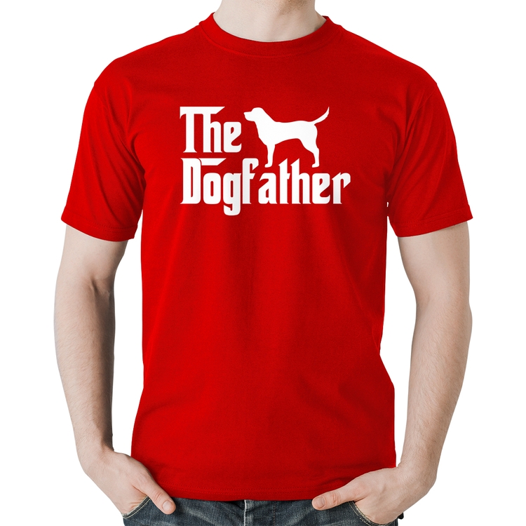 Camiseta Algodão The Dogfather - Vermelha