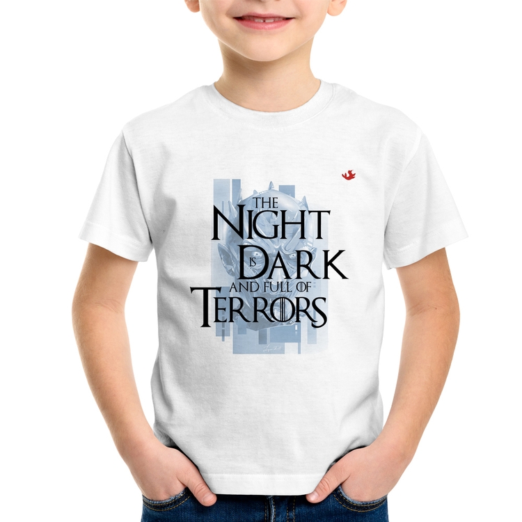 Camiseta Infantil The night is dark and full of terrors