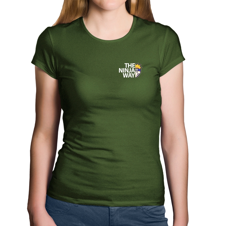 Baby Look Algodão The Ninja Way - Musgo