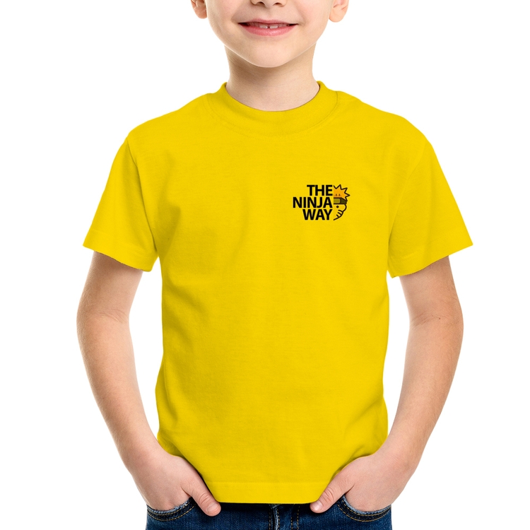 Camiseta Infantil The Ninja Way - Amarela