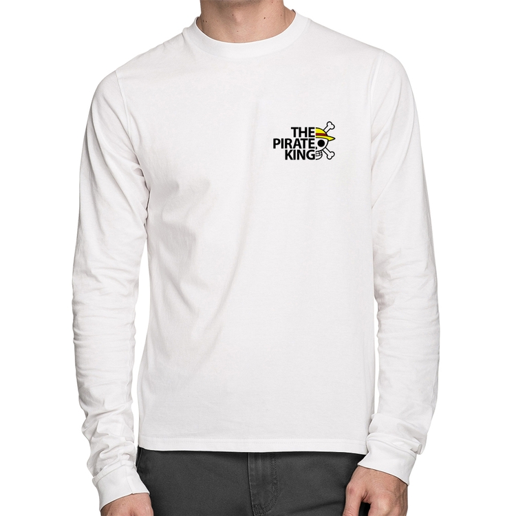 Camiseta Algodão The Pirate King Manga Longa - Branca