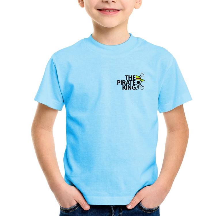 Camiseta Infantil The Pirate King - Azul Bebê
