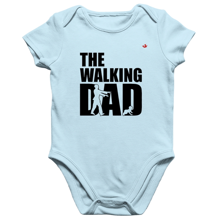 Body Bebê Algodão The Walking Dad Paródia Meme - Azul Bebê