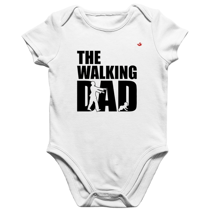 Body Bebê Algodão The Walking Dad Paródia Meme - Branco