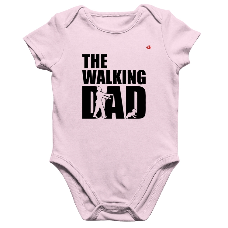 Body Bebê Algodão The Walking Dad Paródia Meme - Rosa Bebê