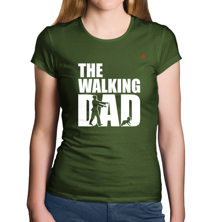 Baby Look Algodão The Walking Dad Paródia Meme - Musgo