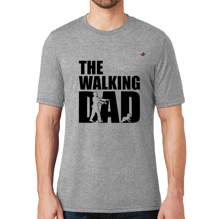 Camiseta The Walking Dad Paródia Meme - Cinza