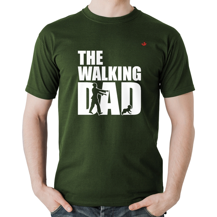 Camiseta Algodão The Walking Dad Paródia Meme - Musgo