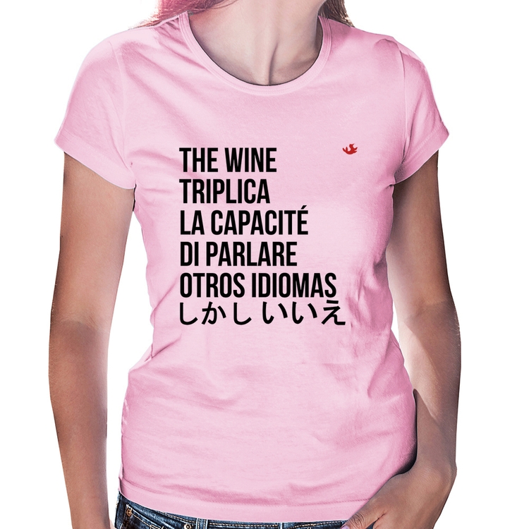 Baby Look The wine triplica la capacité di parlare otros idiomas - Rosa Bebê