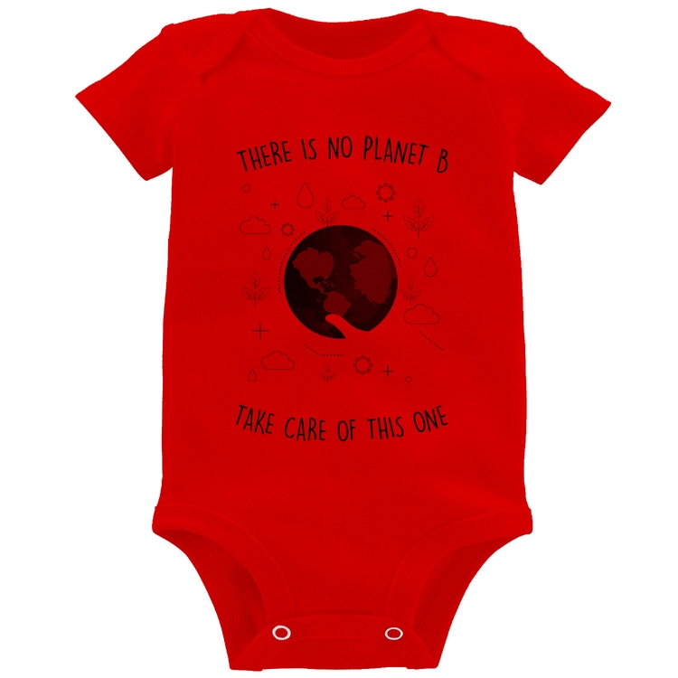 Body Bebê There is no planet B - Vermelho