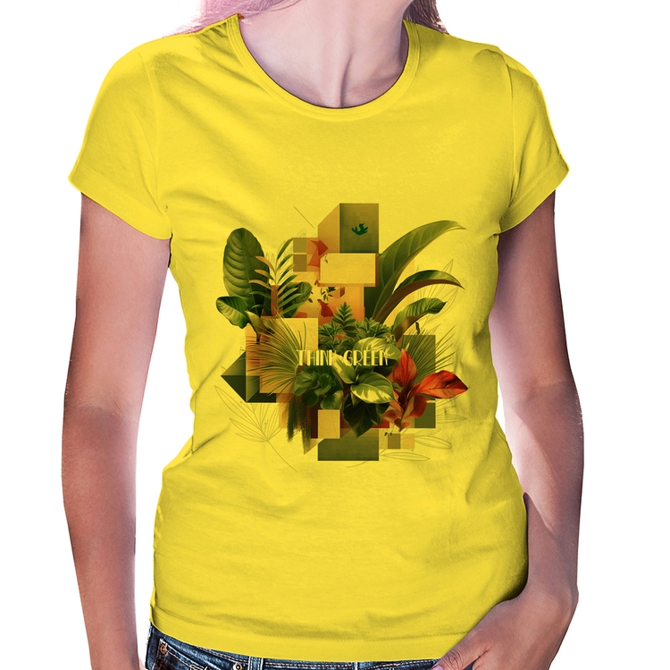 Baby Look Think Green - Amarela